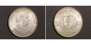 50 Krone Slovaquie Argent 