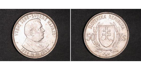 50 Krone Slovaquie Argent 