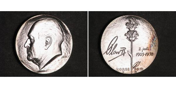 50 Krone Norvegia (1905 - ) Argento Olav V di Norvegia (1903 - 1991)