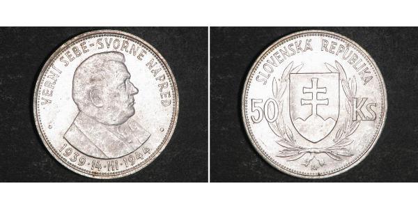 50 Krone Slovacchia Argento 