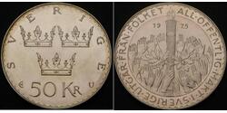 50 Krone Svezia Argento 