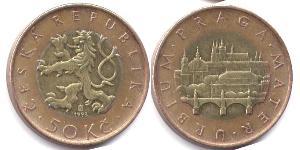 50 Krone République tchèque Bilame 