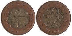 50 Krone Czech Republic Bimetal 