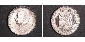 50 Krone Checoslovaquia  (1918-1992) Plata 