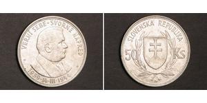 50 Krone Eslovaquia Plata 