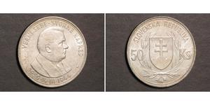 50 Krone Eslovaquia Plata 