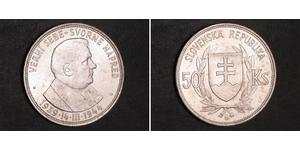 50 Krone Eslovaquia Plata 