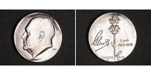 50 Krone Noruega (1905 - ) Plata Olaf V de Noruega (1903 - 1991)