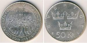 50 Krone Suecia Plata 