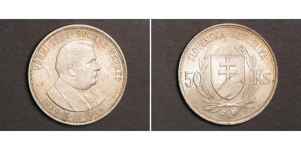 50 Krone Slowakei Silber 
