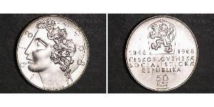 50 Krone Tschechoslowakei  (1918-1992) Silber 