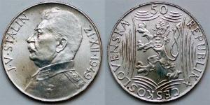 50 Krone Czechoslovakia (1918-1992) Silver 