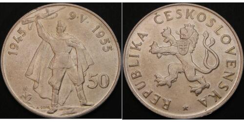 50 Krone Czechoslovakia (1918-1992) Silver 