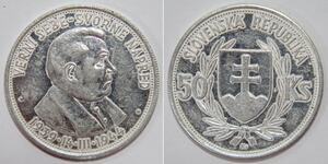 50 Krone Slovakia Silver 