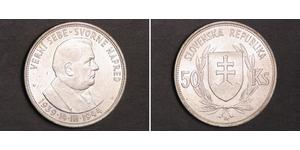 50 Krone Slovakia Silver 