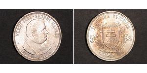 50 Krone Slovakia Silver 