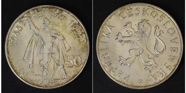 50 Krone Czechoslovakia (1918-1992) 銀 