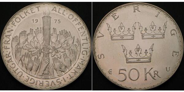 50 Krone 瑞典 銀 