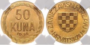 50 Kuna Croazia Oro 