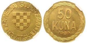 50 Kuna Croazia Oro 