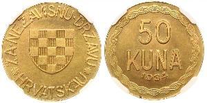 50 Kuna Croazia Oro 