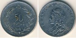 50 Kurush Turquía (1923 - ) Níquel/Cobre 