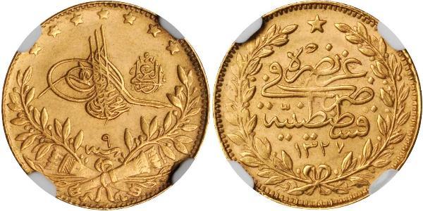 50 Kurush Turquie (1923 - ) Or Mohammed V (roi du Maroc) (1909 - 1961)