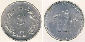 50 Lira Turquie (1923 - ) Argent 