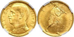 50 Lira Kingdom of Italy (1861-1946) Gold Vittorio Emanuele III (1869 - 1947)