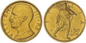 50 Lira Kingdom of Italy (1861-1946) Gold Vittorio Emanuele III (1869 - 1947)