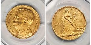 50 Lira Kingdom of Italy (1861-1946) Gold Vittorio Emanuele III (1869 - 1947)