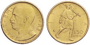 50 Lira Kingdom of Italy (1861-1946) Gold Vittorio Emanuele III (1869 - 1947)