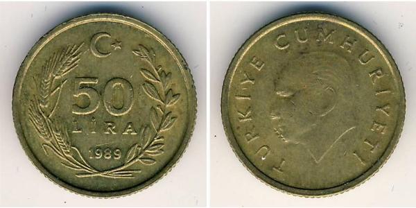50 Lira Turquie (1923 - ) Laiton 