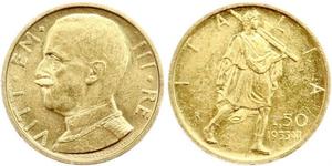 50 Lira Kingdom of Italy (1861-1946) Oro Vittorio Emanuele III (1869 - 1947)