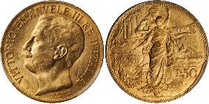 50 Lira Kingdom of Italy (1861-1946) Oro Vittorio Emanuele III (1869 - 1947)