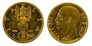 50 Lira Kingdom of Italy (1861-1946) Oro Vittorio Emanuele III (1869 - 1947)