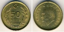 50 Lira Turchia (1923 - ) Ottone 