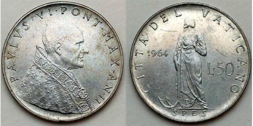 50 Lira Vatikan (1926-)  Paul VI (1897 - 1978)