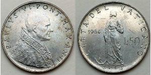 50 Lira 梵蒂冈  Pope Paul VI (1897 - 1978)