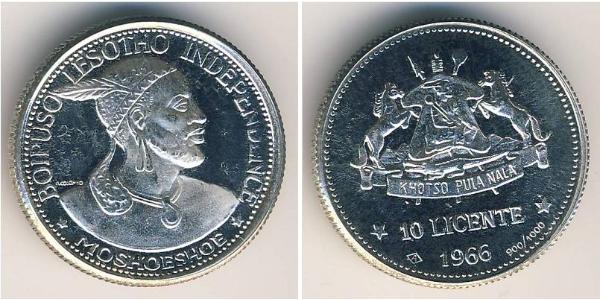 50 Lisente Lesotho Argent 