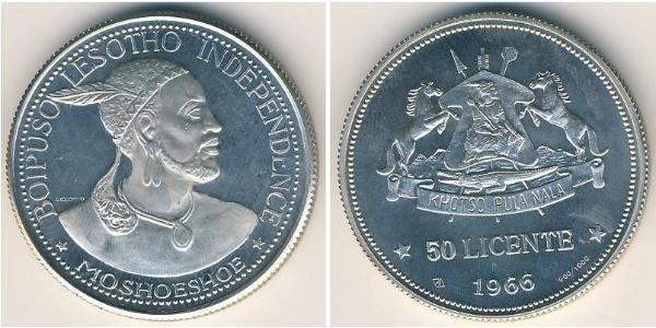 50 Lisente Lesotho Argent 