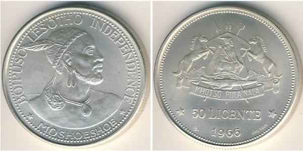 50 Lisente Lesotho Silver 