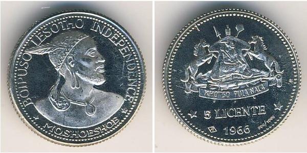 50 Lisente Lesotho Silver 