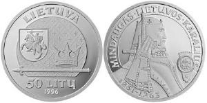 50 Litas Lituanie (1991 - ) Argent 