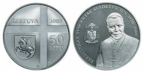 50 Litas Lituanie (1991 - ) Argent 