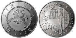 50 Litas Lituania (1991 - ) Argento 