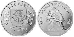50 Litas Lituania (1991 - ) Argento 