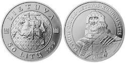 50 Litas Lituania (1991 - ) Argento 