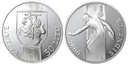 50 Litas Lituania (1991 - ) Argento 