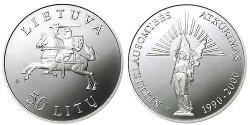 50 Litas Lituania (1991 - ) Argento 